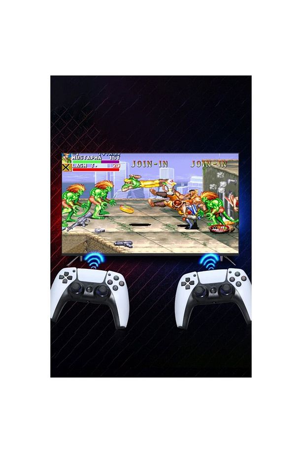 Kablosuz Çift Kol Atari Retro Oyun Game Stick 2.4g Uyumlu Y5 - 4