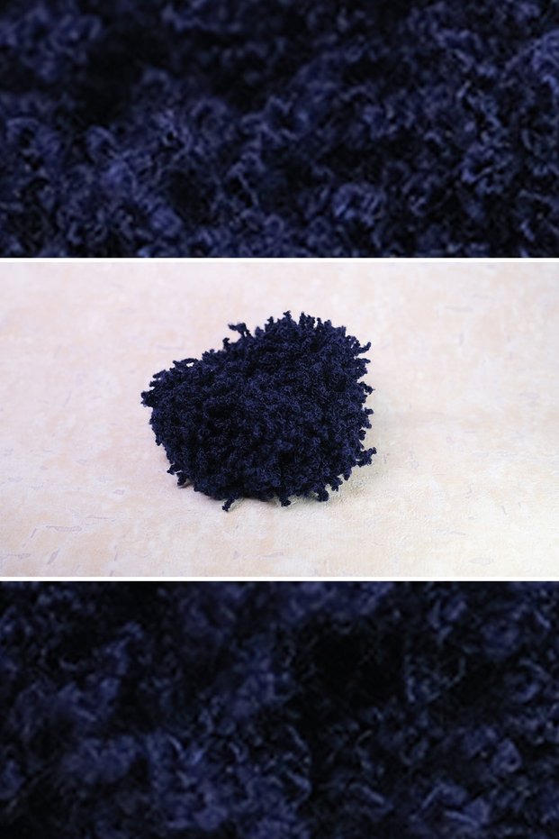 Navy Blue Hair Clip with Wedges 1009_02