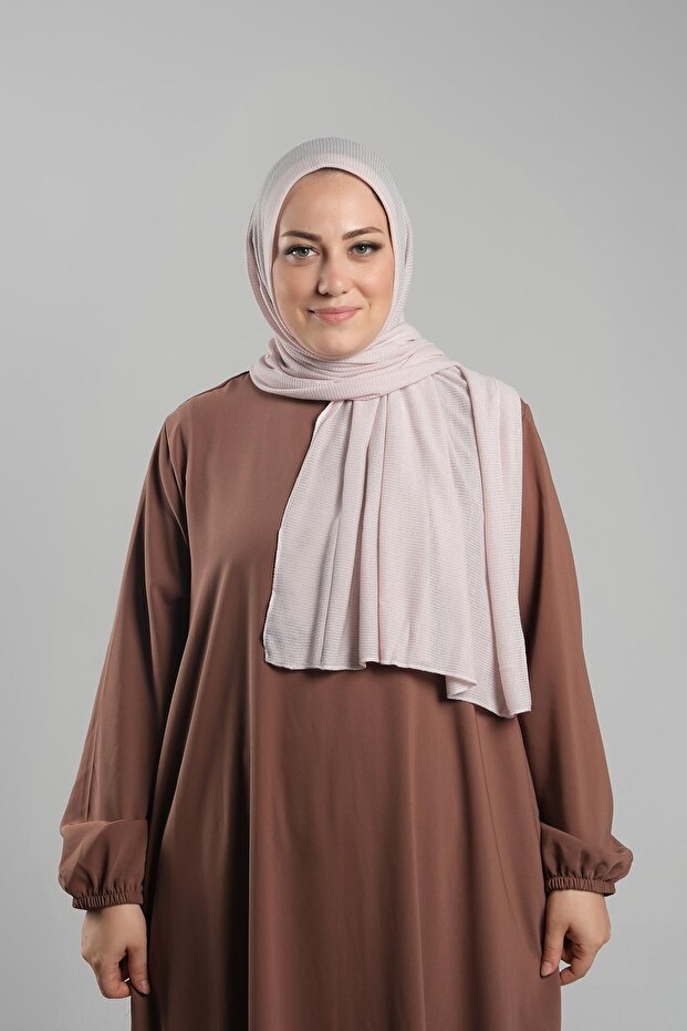 Powder Practical Ready-To-Wear School Shawl Knitted Fabric Plain 2118_06