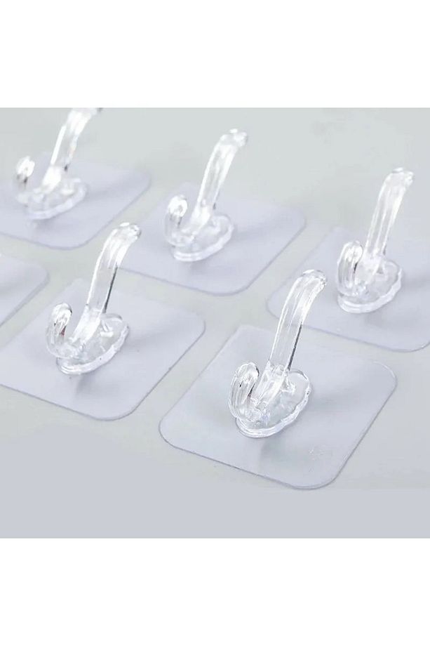 1li Kendinden Yapışkanlı Güçlü Slikon -Yapışkanlı Şeffaf Askılık Kapı Arkası Mutfak Duvar Banyo Askı - 3