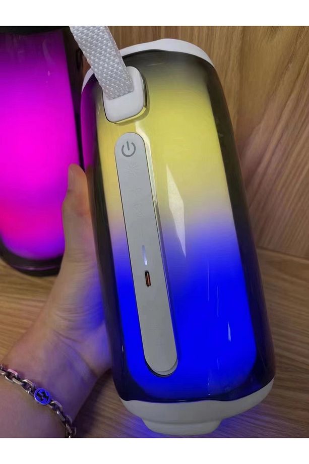 Mikrofonlu Hoparlör Ses Bombası 360°Ledli Dekoratif Gece Lambası Pluse 5 - 7