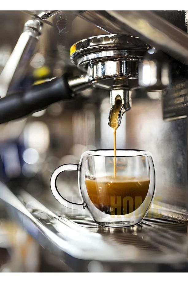 2’li Set Kulplu Espresso Bardağı Doppio Ristretto Bardağı Çift Cidarlı Türk Kahvesi Bardak 80 ml - 4