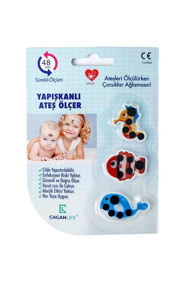 1 Adet Sticker Şeklinde Çocuk & Bebek Için Yapışkanlı Ateş Ölçer - 3