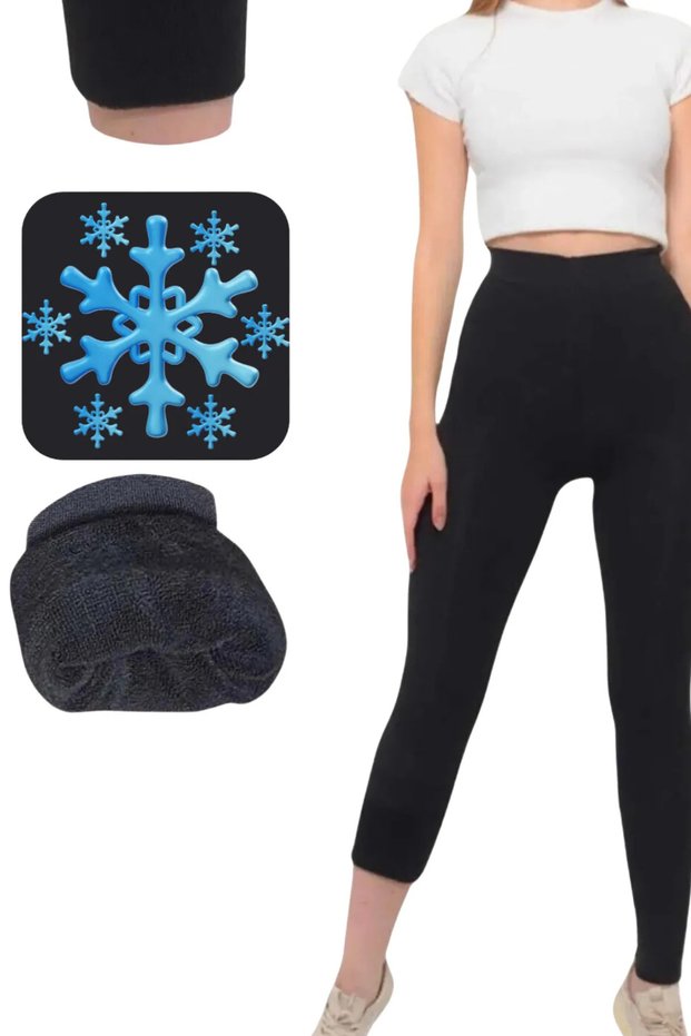 Leggings Underwear Black Plush Inside Winter Thermal Unisex Women's Men's Leggings Fleece Thermal Leggings