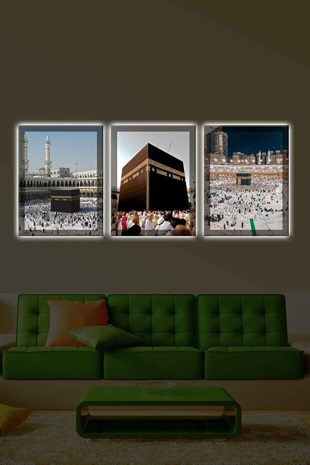 KABE SET 3LÜ LED IŞIKLI KANVAS TABLO - 1