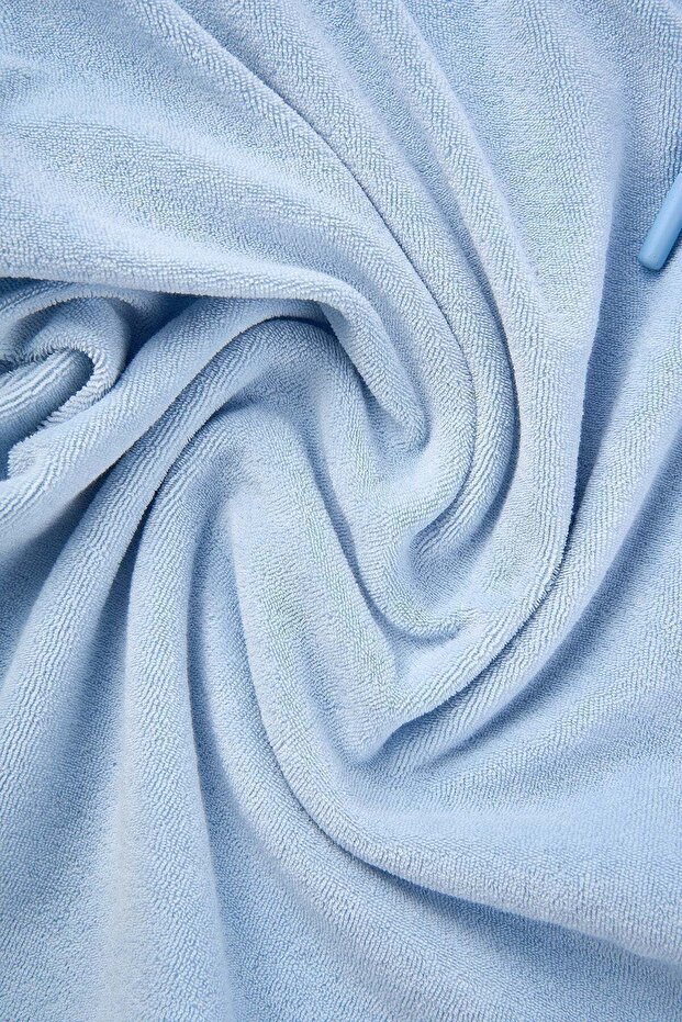 Yengeç Terry Kadın Şort - Açık Mavi - 4