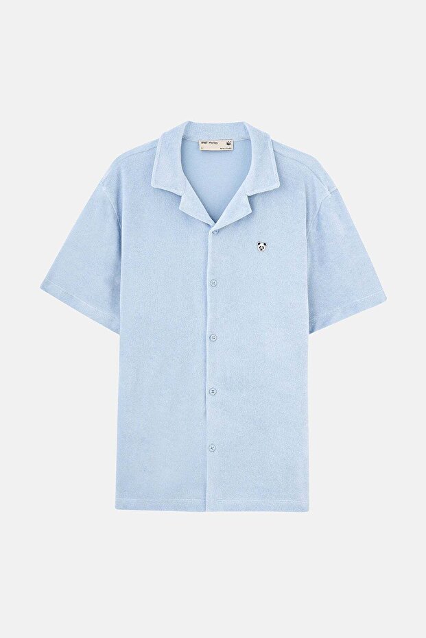Panda Terry Gömlek - Açık Mavi - 3