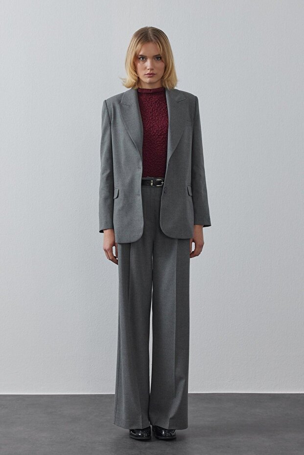 Double Button Jacket - Anthracite - 6