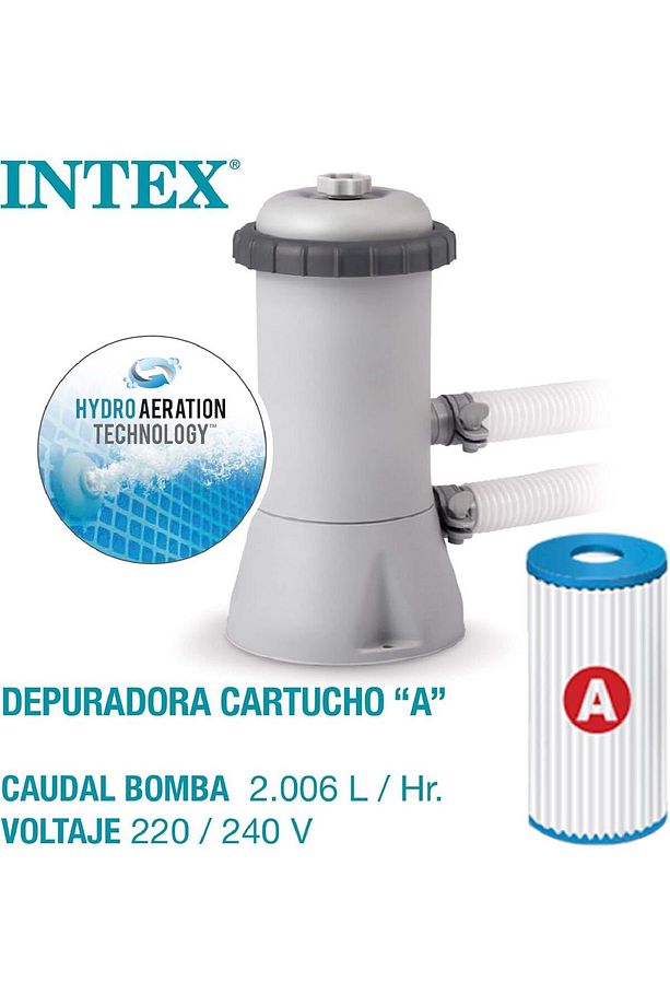 İntex 26790 Dikdörtgen Prefabrik Aile Havuzu 400x200x122cm Merdiven ve 220v Filitreli Set - 4