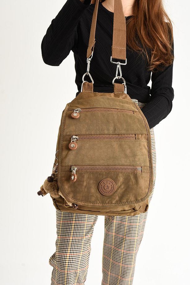 Ultra Hafif Kadın Sırt ve El Çantası Taba (Model: 571-5A) - 3