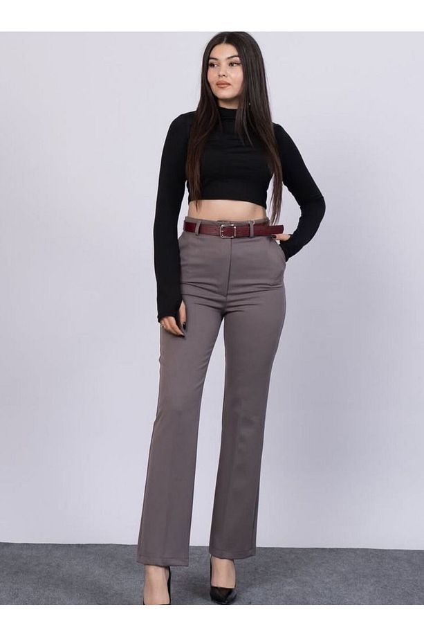 Boru Paça Kemerli Smart Pantolon - 1
