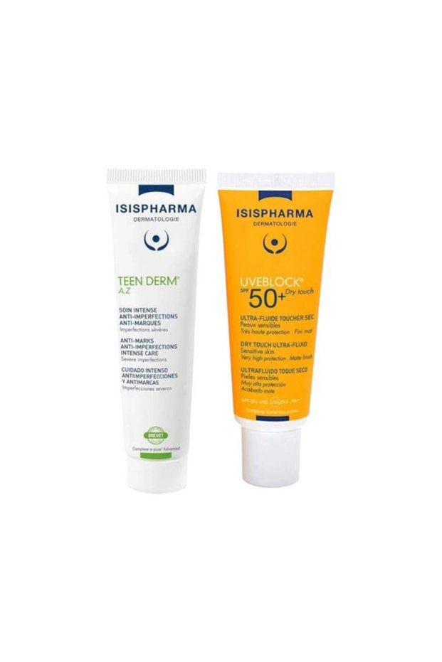 Isis Pharma Teen Derm A.z. 30 ml and Uveblock Spf50 Dry Touch 40 ml