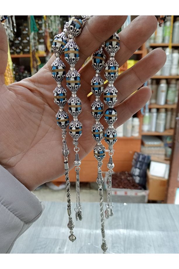 Zaza tesbih kuka deve kemiği ve früze işlemeli özel 2 adet fiyatımız - 1