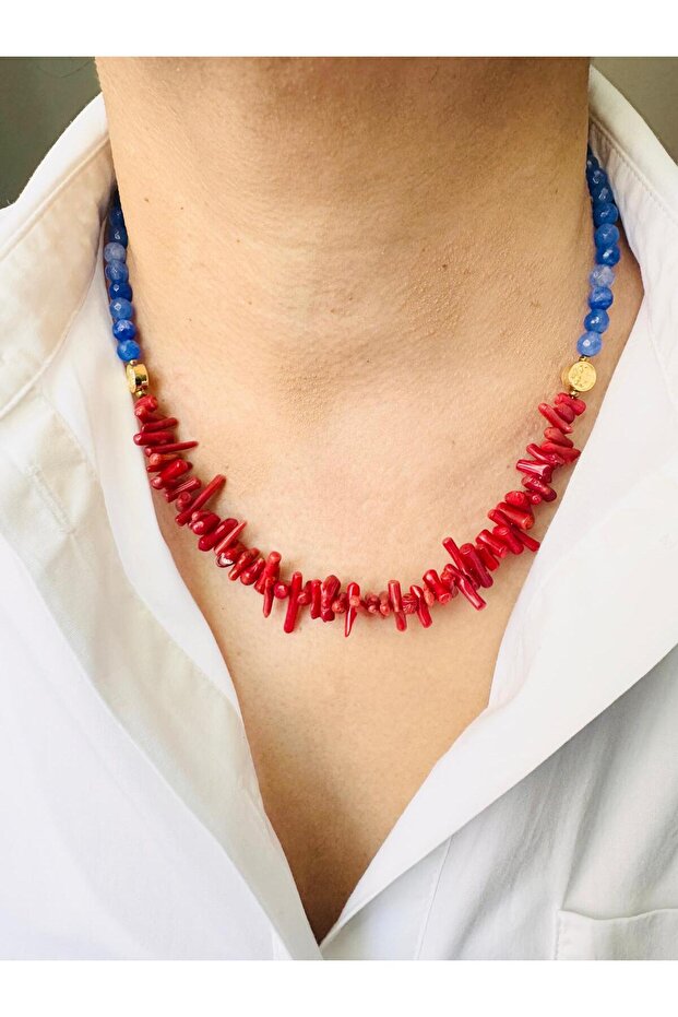 Red Coral Natural Stone Necklace
