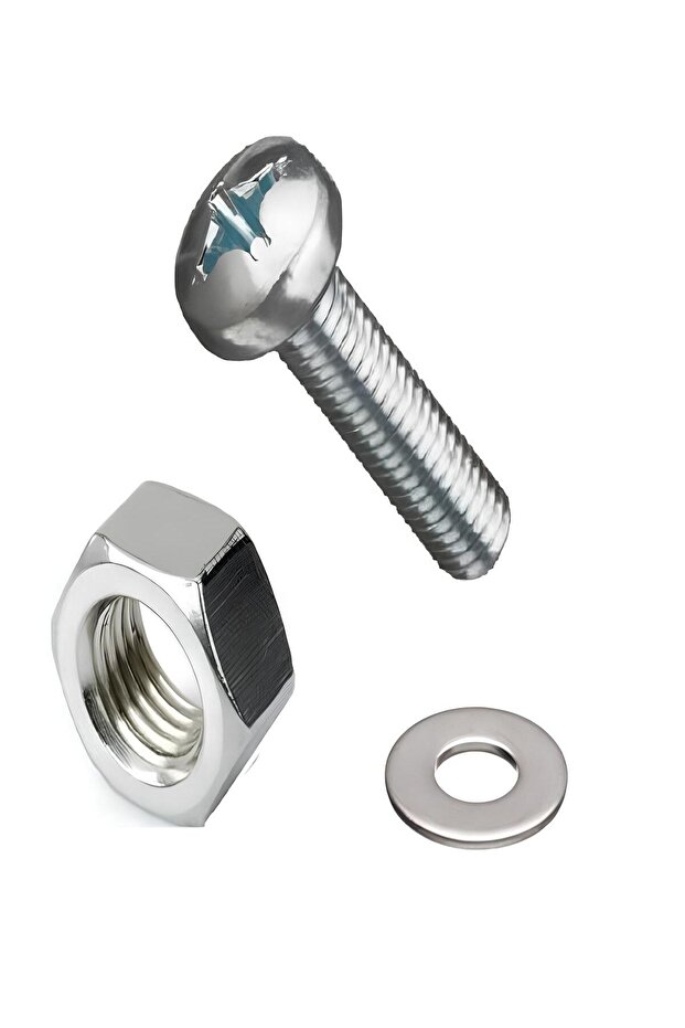2.5CM CİVATA+SOMON+PUL SETİ (10 ADET) - 1