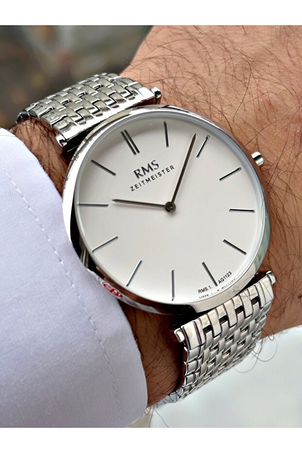 Custom Design 5 Atm Waterproof Steel Band Steel Thin Case Men's Wristwatch