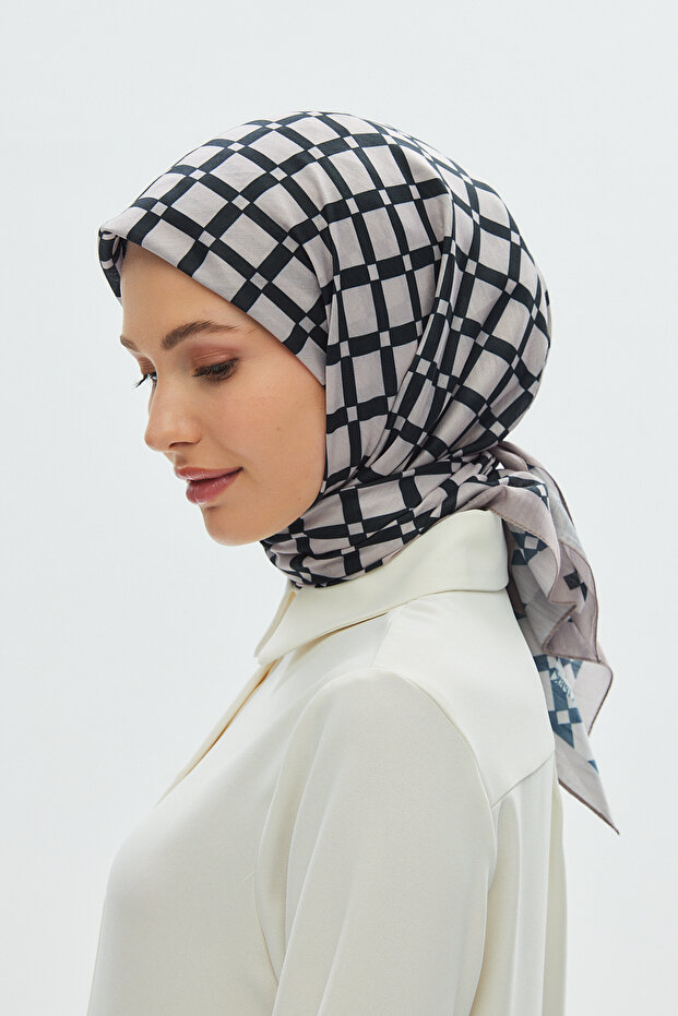 وشاح قطني ناعم (نمط مربع) - 4