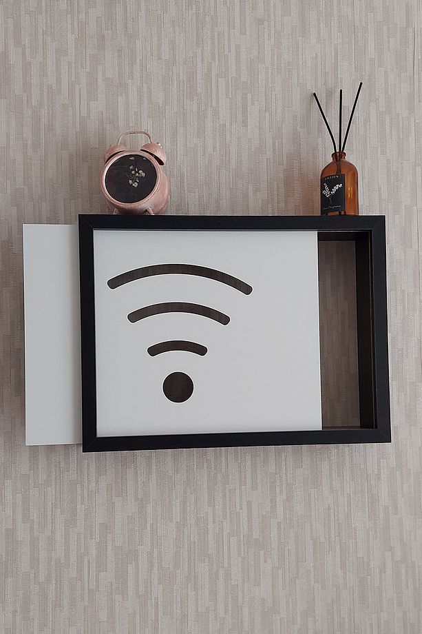 30x40x7 Cm Siyah Duvar Asılabilir Sigorta Ve Modem-wifi Saklama Kutusu! Saklama Kutusu - 4