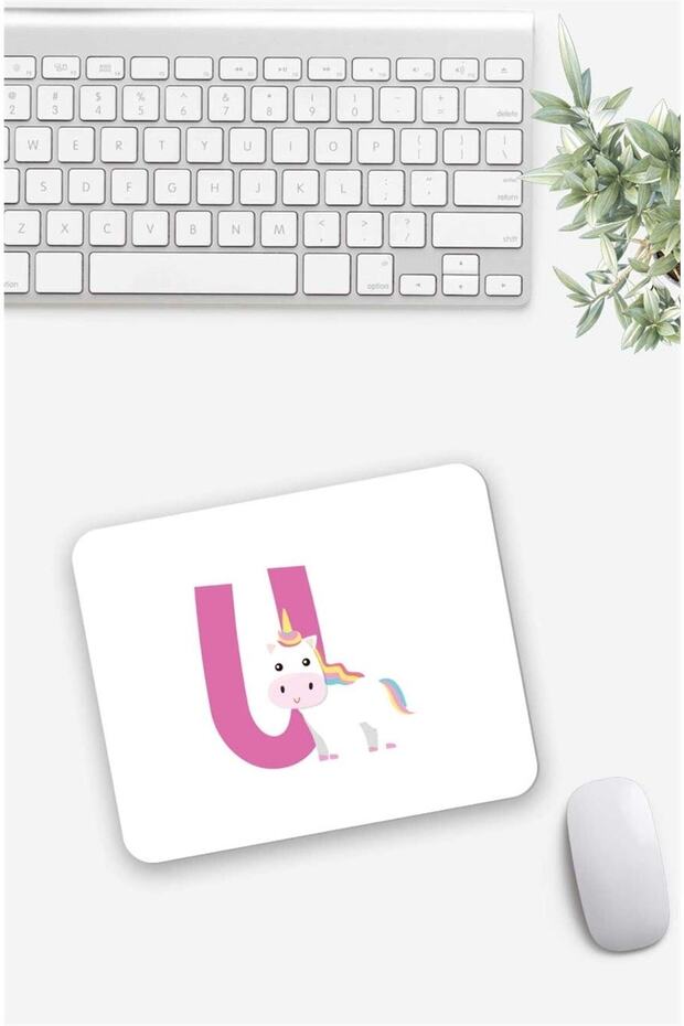 Animal U Letter Patterned Mouse Pad - 1