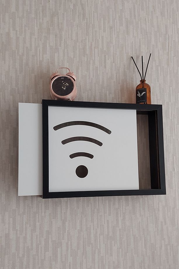 30x40x7 Cm Siyah Duvar Asılabilir Sigorta Ve Modem-wifi Saklama Kutusu! Saklama Kutusu - 5