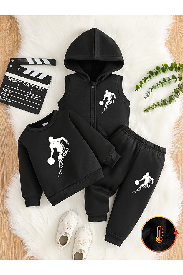 3-Piece Printed Unisex Oversize Tracksuit Set