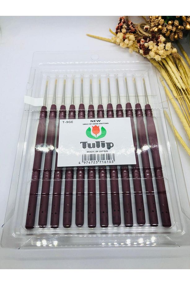 12 Adet Silikon Yumuşak Saplı Örgü - Dantel Tığ No:4 (1.60MM) Toptan - 5