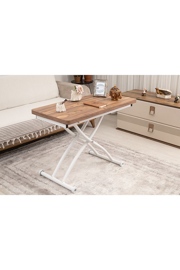 Mini Juppo Üst Tabla Mdf Urartu Oval Köşe Alt Ayak Beyaz Dışa Kıvrım - 2