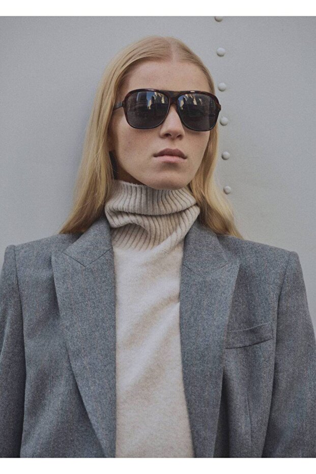 Saf yün blazer ceket - 5