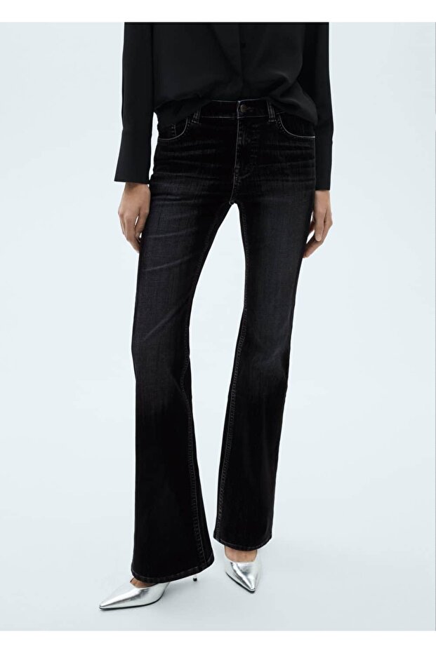 Düşük belli flare jean - 1