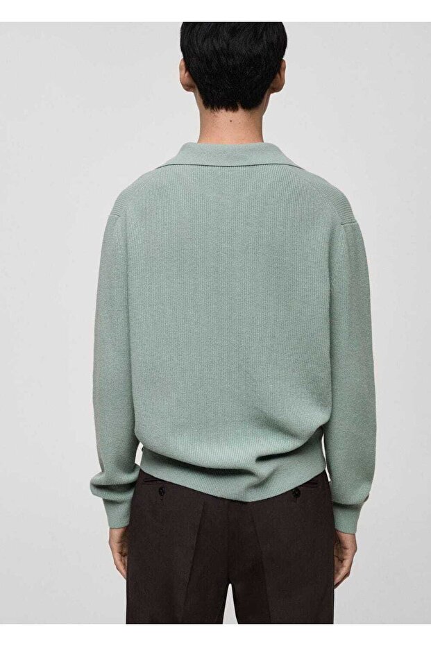 Polo-Pullover aus Wollmischung - 4