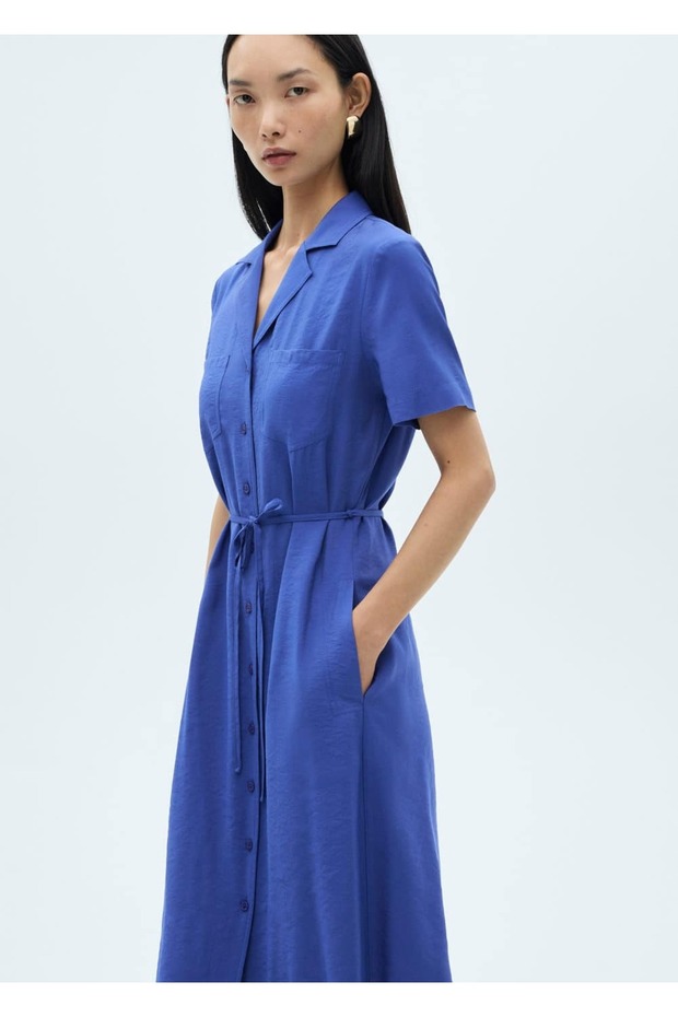 Cepli gömlek elbise - 1