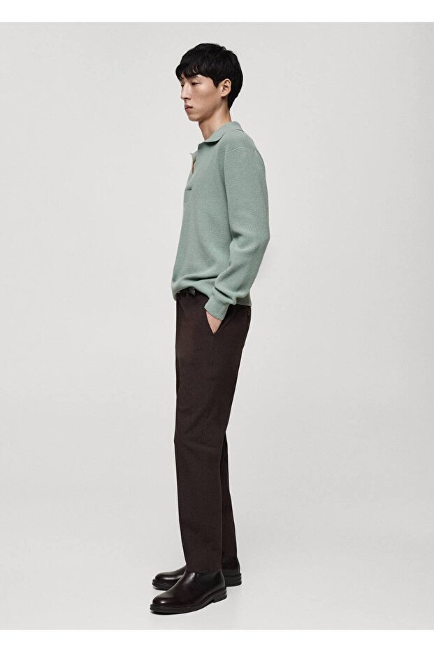 Polo-Pullover aus Wollmischung - 5