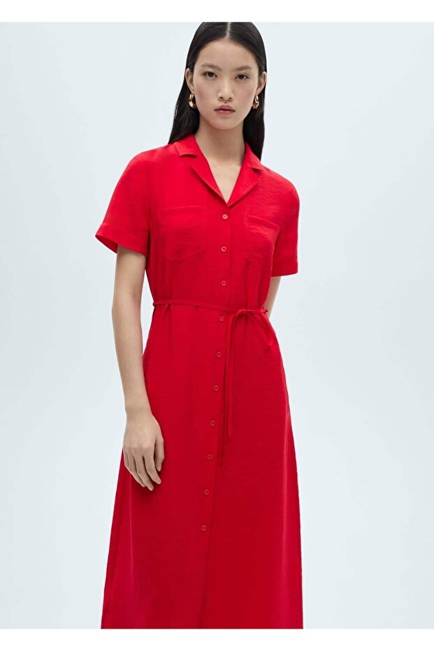Cepli gömlek elbise - 1