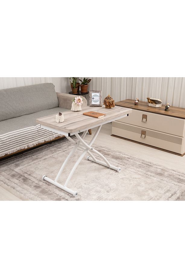 Mini Juppo Üst Tabla Mdf Floransa Oval Köşe Alt Ayak Beyaz Dışa Kıvrım - 2