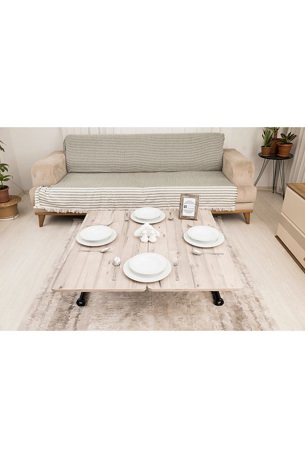 Mini Juppo Üst Tabla Mdf Floransa Oval Köşe Alt Ayak Siyah Dışa Kıvrım - 5