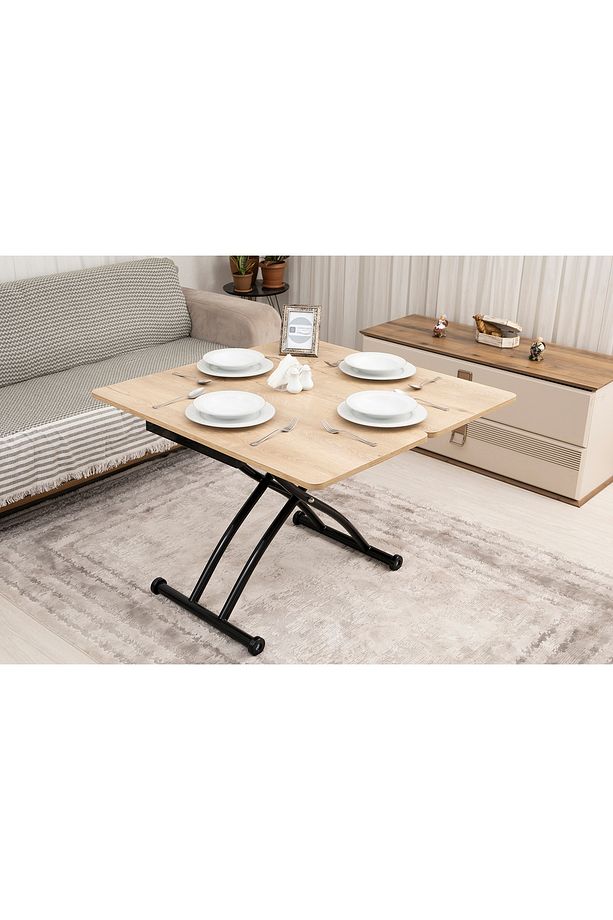 Mini Juppo Üst Tabla Mdf Velimeşe Oval Köşe Alt Ayak Siyah Dışa Kıvrım - 3