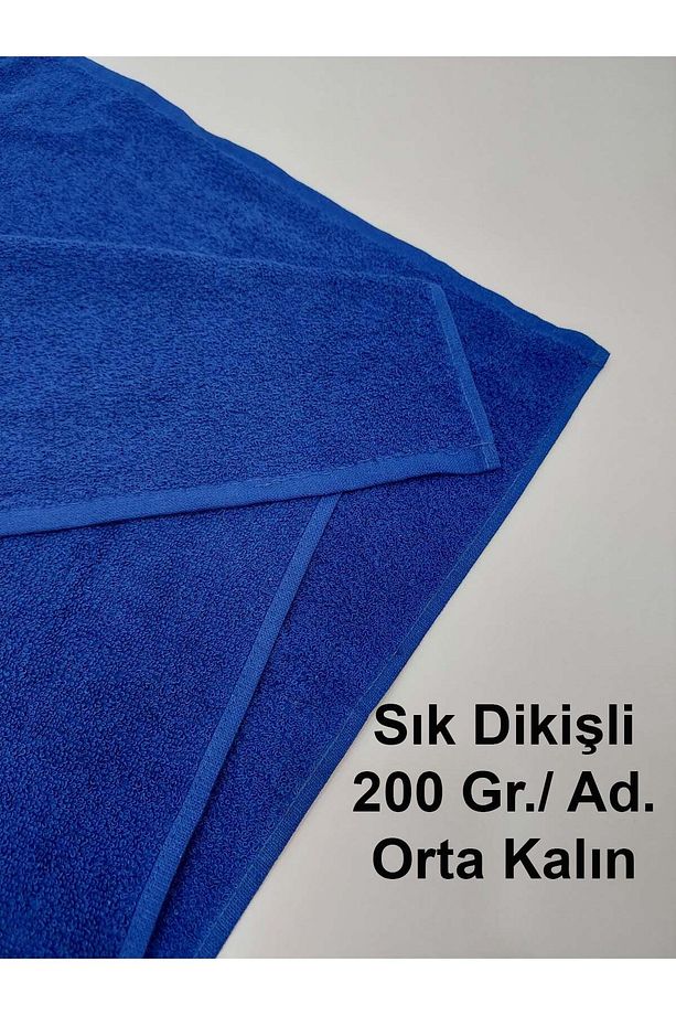 Royal Mavi Berber Havlusu Kuaför Havlusu Sporcu Havlusu Yüz Havlusu Baş Havlusu 50x90 Cm 3 Adet - 4