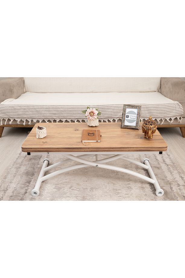 Mini Juppo Üst Tabla Mdf Efesçam Oval Köşe Alt Ayak Beyaz Dışa Kıvrım - 4