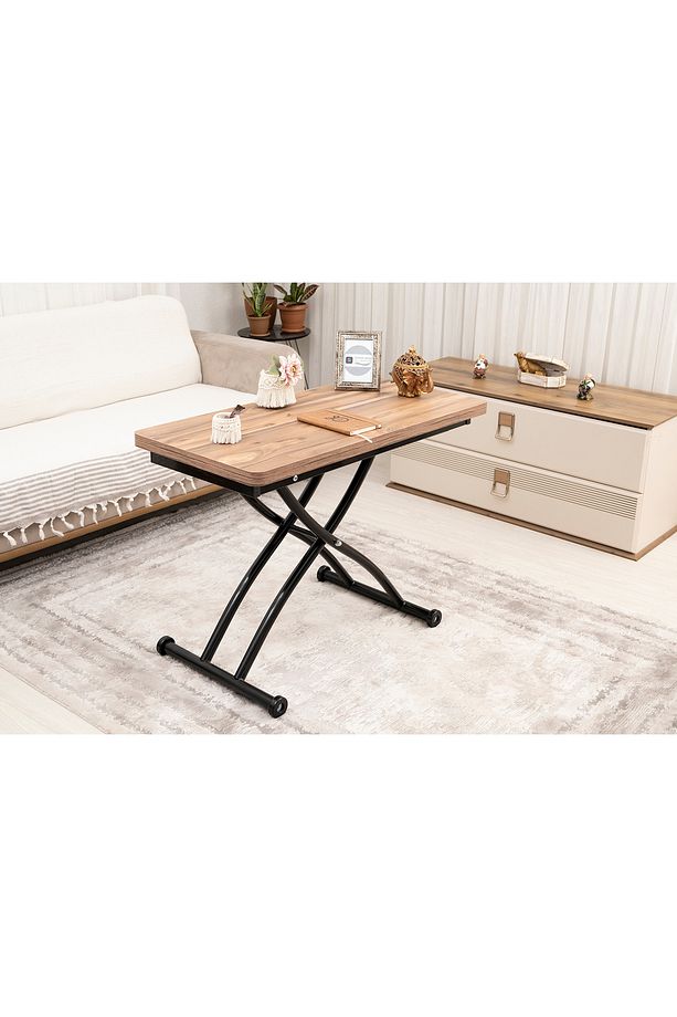 Mini Juppo Üst Tabla Mdf Urartu Oval Köşe Alt Ayak Siyah Dışa Kıvrım - 2