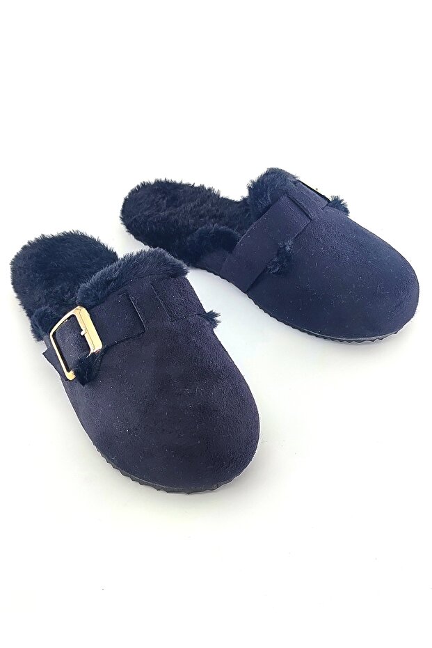 Women's Winter Suede Inside Plush Comfortable Sole Buckle Home, Misapphire and Dower Slippers
