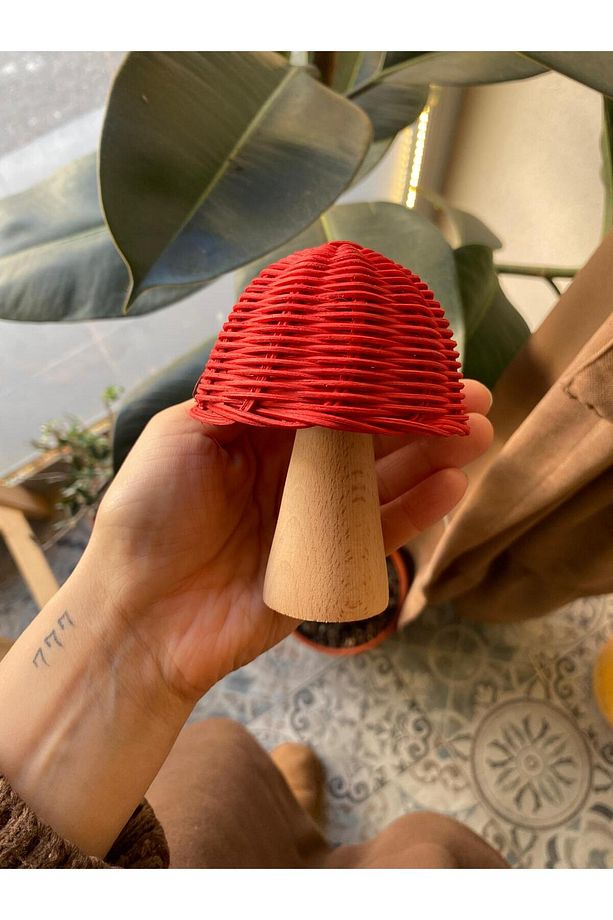 AHŞAP UYUMU  İLE RATTAN BAMBU  MANTAR - 1