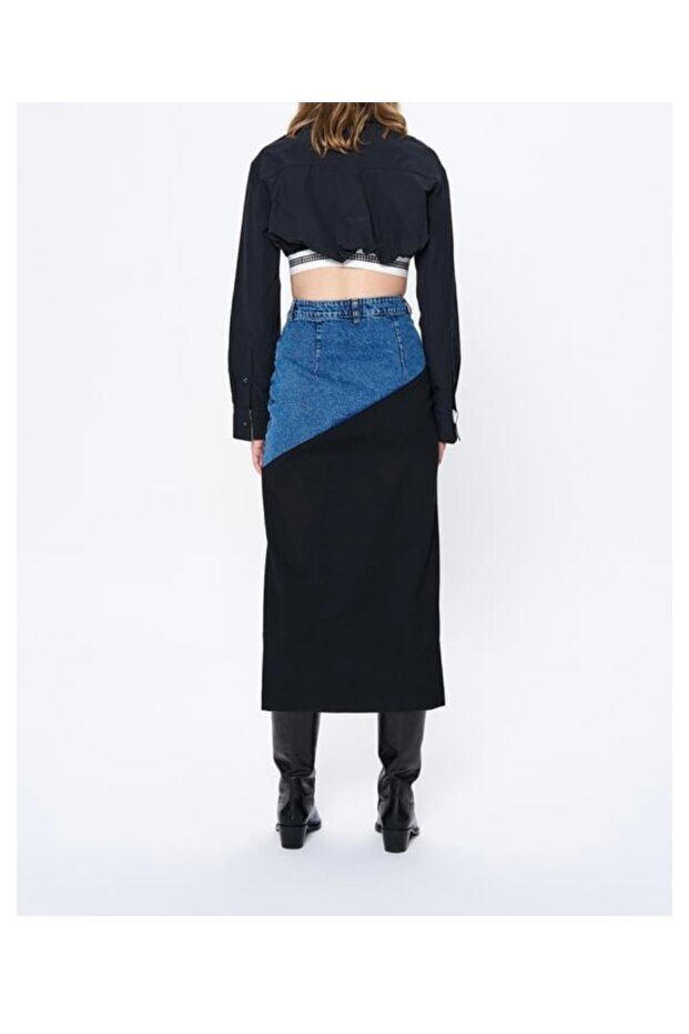 Denim Midi Boy Etek - 4