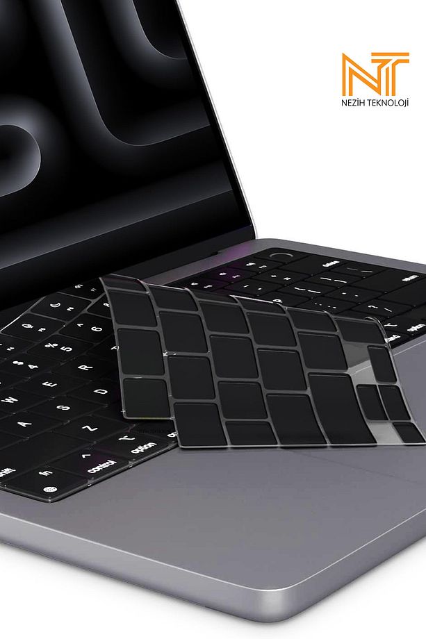 Apple M4 Pro / Max MacBook Pro 16 Inch A3186 A3403 Simli Kılıf + Siyah Klavye Kılıfı + Ekran Filmi - 4