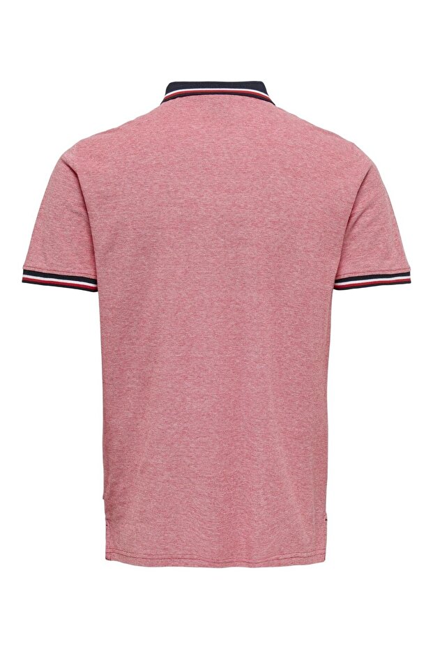 Onsfletcher Life Slim Ss Polo Noos 22024827   Racing Red - 7