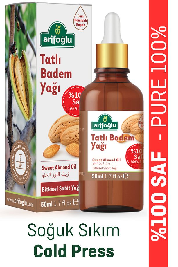 Badem Yağı Tatlı 50ml %100 Saf Tatlı Badem Yağı - 1