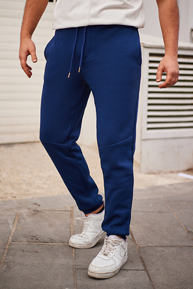 Dicke Trainingshose mit Indigo-Nähten - Regular Fit TMNAW25EA00002 - 4