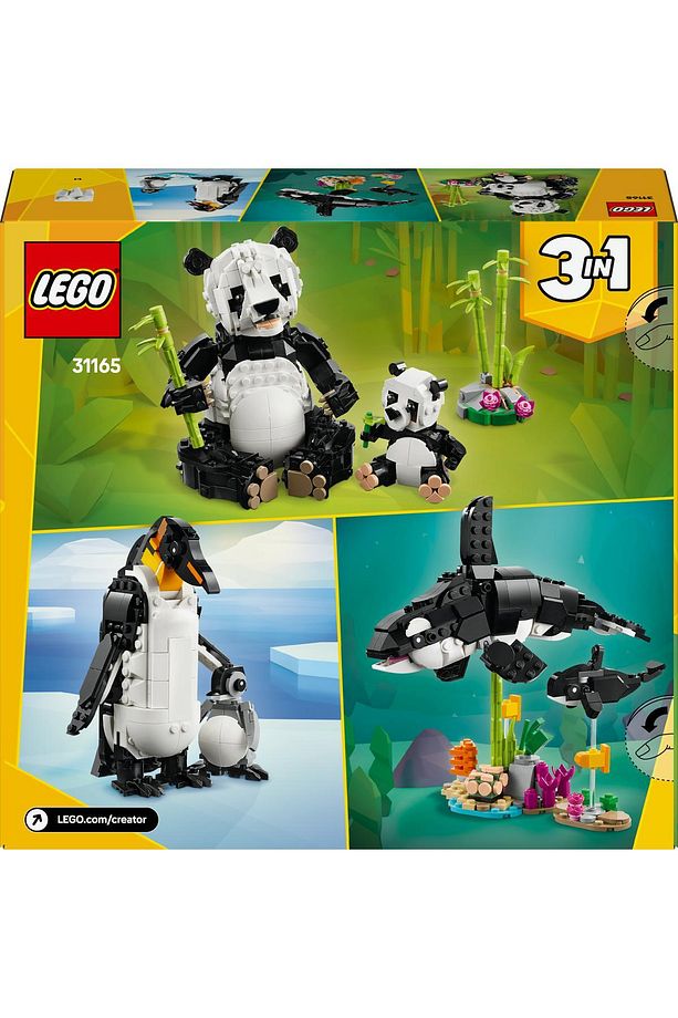 ® Creator 3’ü 1 Arada Vahşi Hayvanlar: Panda Ailesi 31165 - 8+ Oyuncak Yapım Seti (626 Pr) - 5