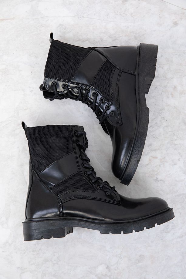 Siyah Rugan Erkek Bot & Bootie 19692 - 1