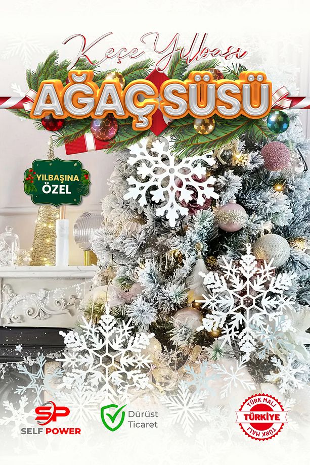 Yilbaşi Kar Süsü Keçe 25 Adet - 1