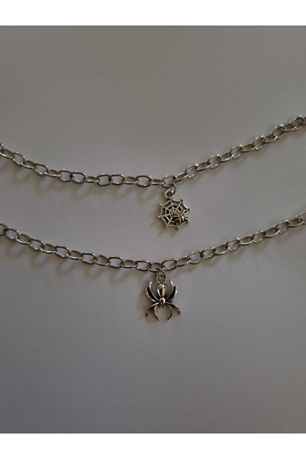 Couple Bff Lover Y2K Bracelet with Spider and Cobweb Charms
